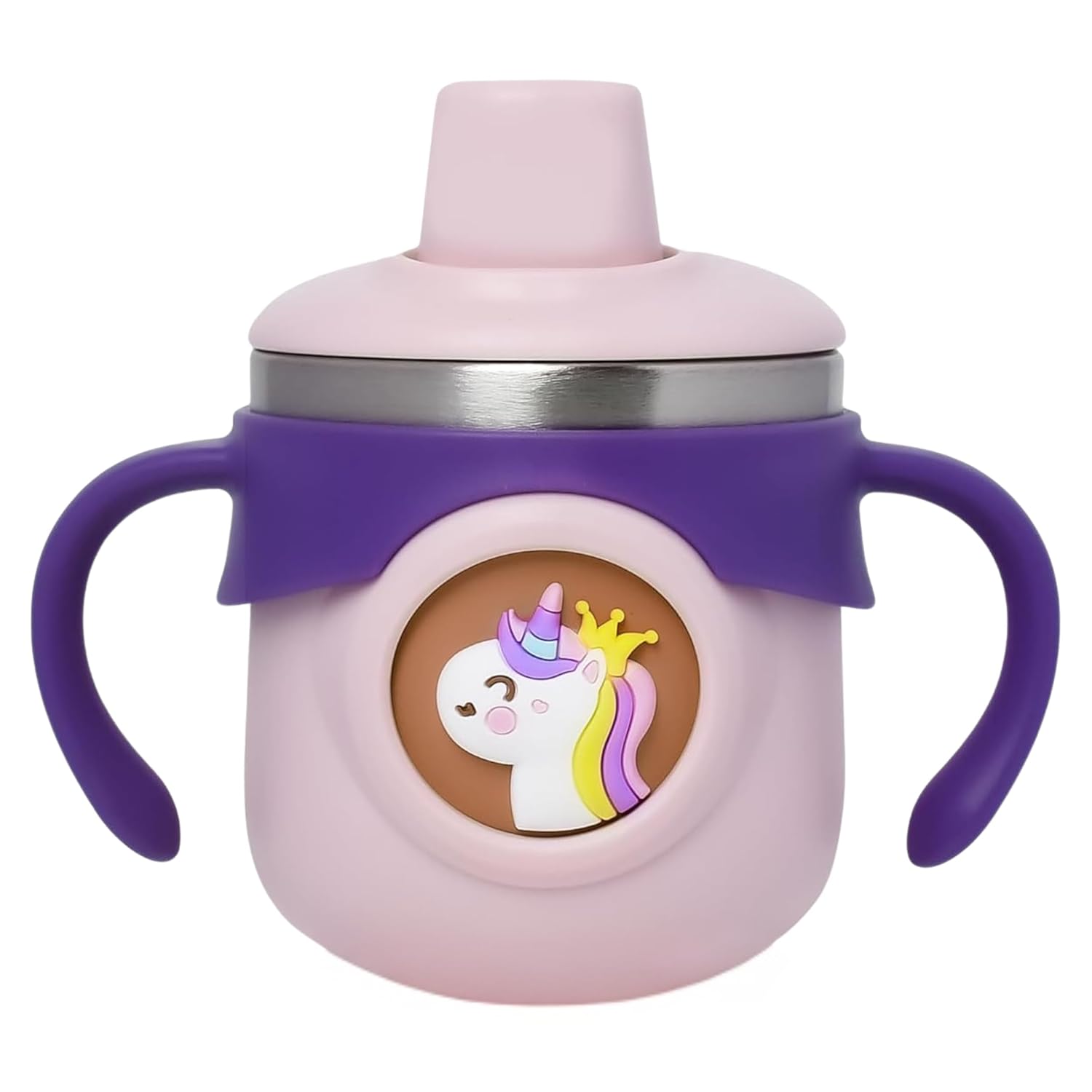 Insulated Steel Sippy Cup with Handles – 260 ml