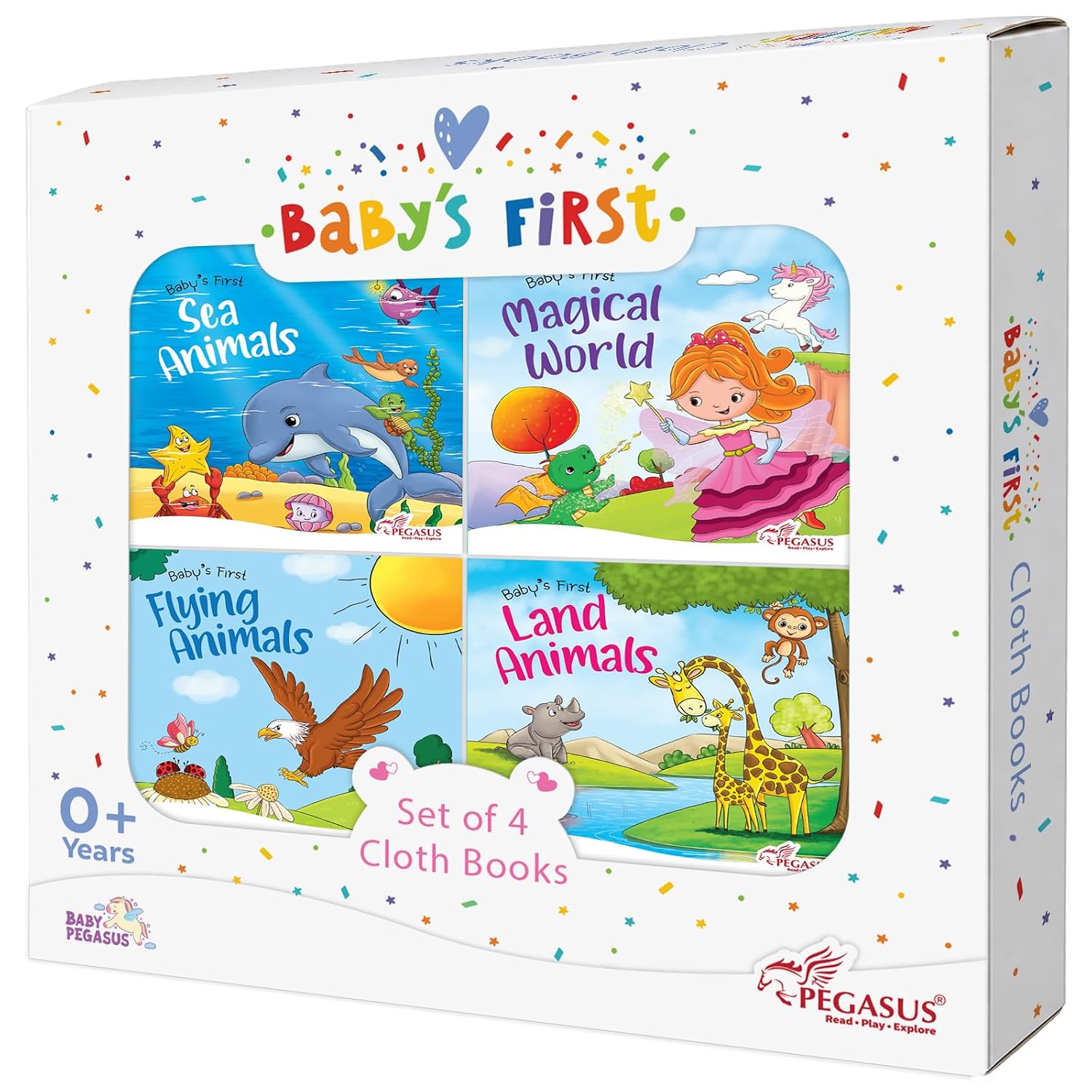 Soft Cloth Books for Babies – Set of 4