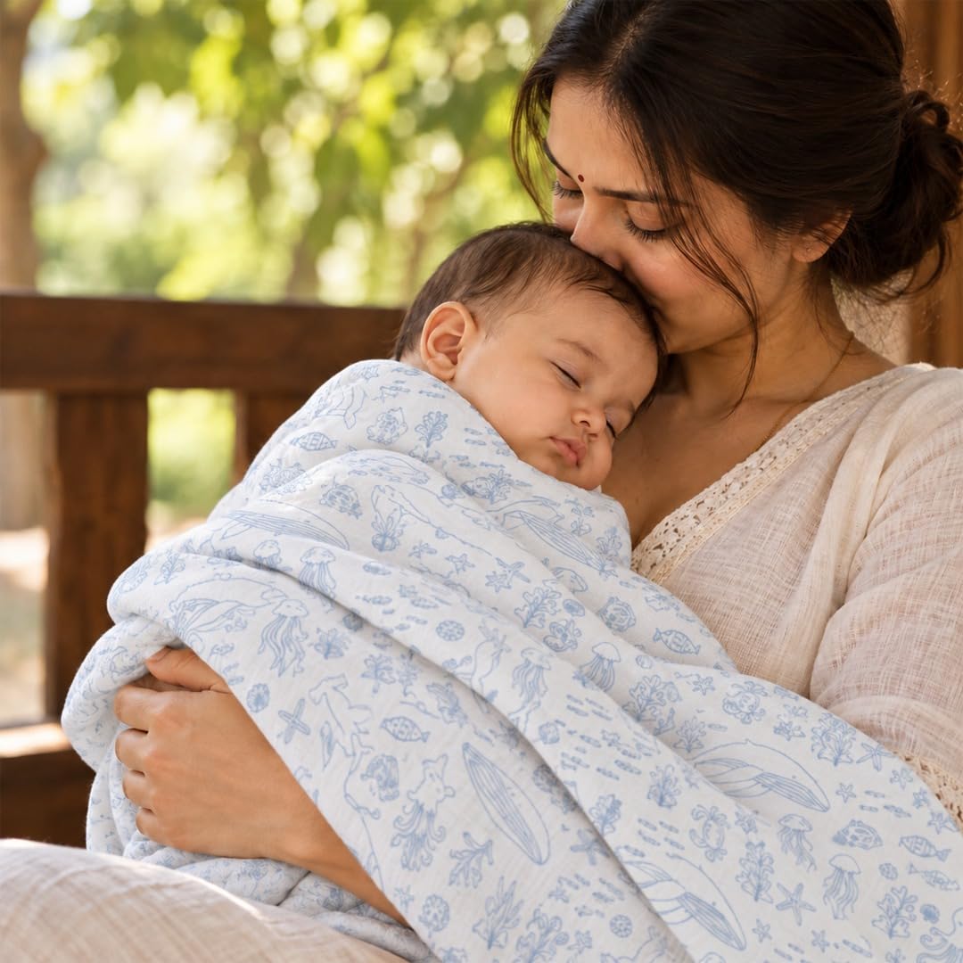 Organic Cotton Muslin Swaddle – Pack of 3