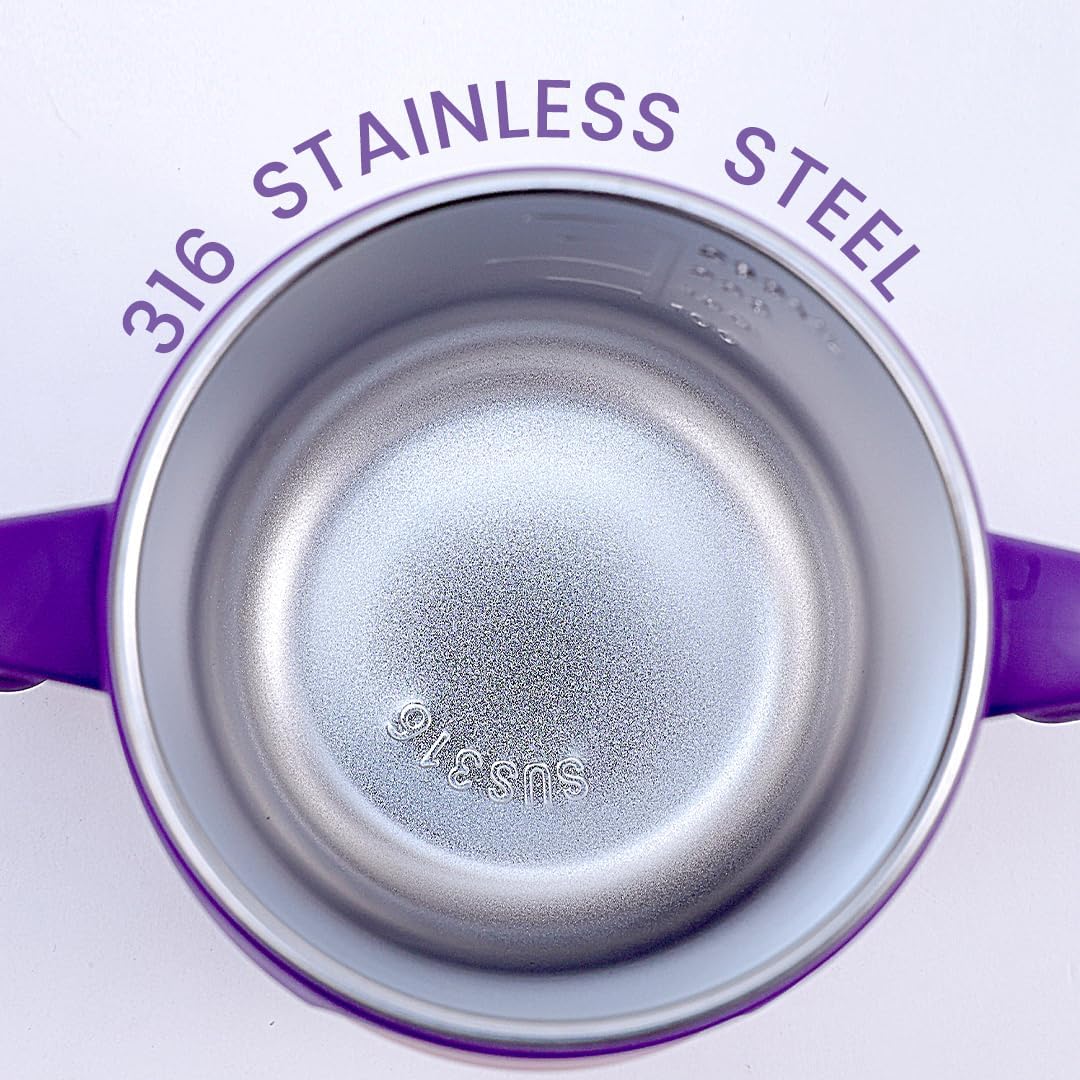 Insulated Steel Sippy Cup with Handles – 260 ml