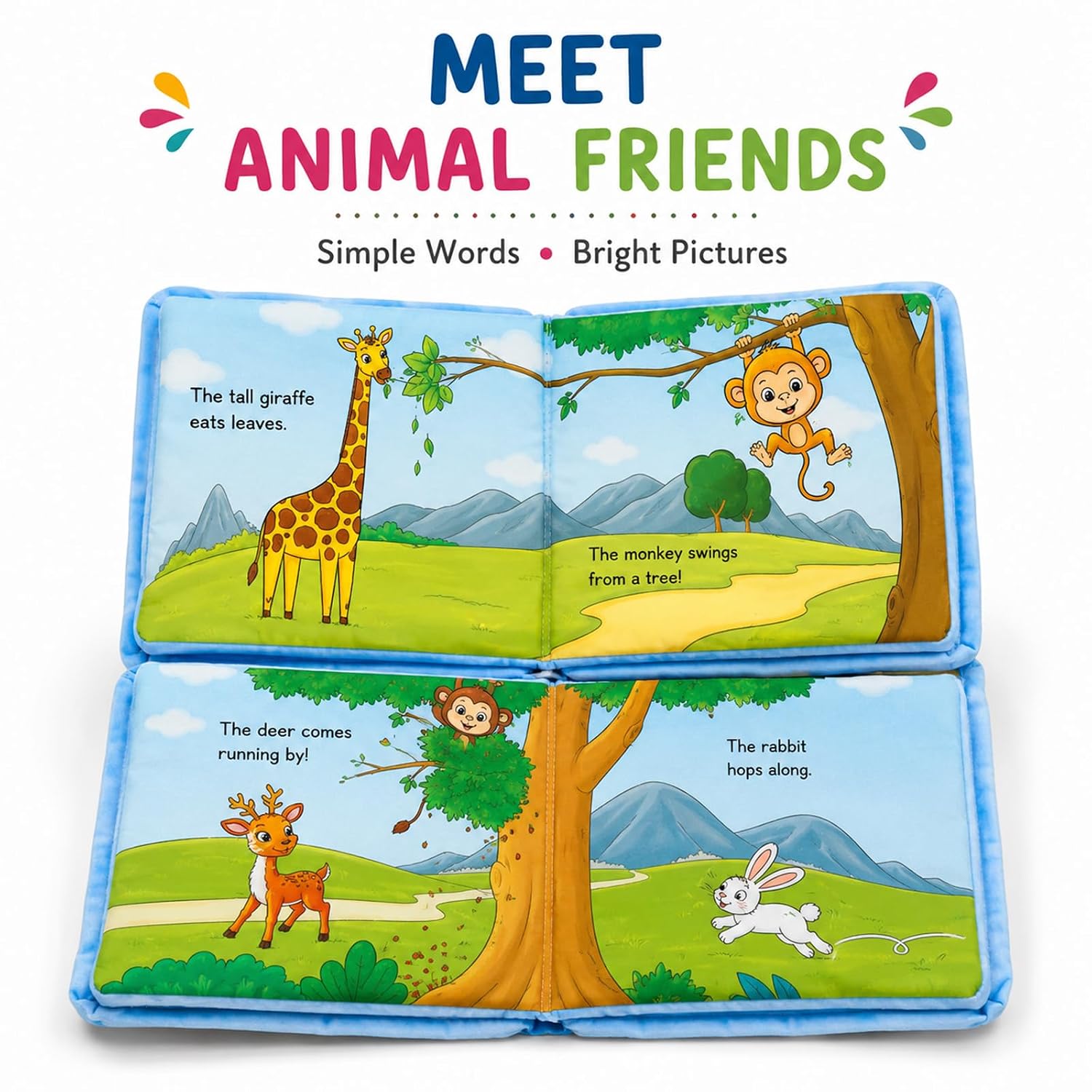 Soft Cloth Books for Babies – Set of 4