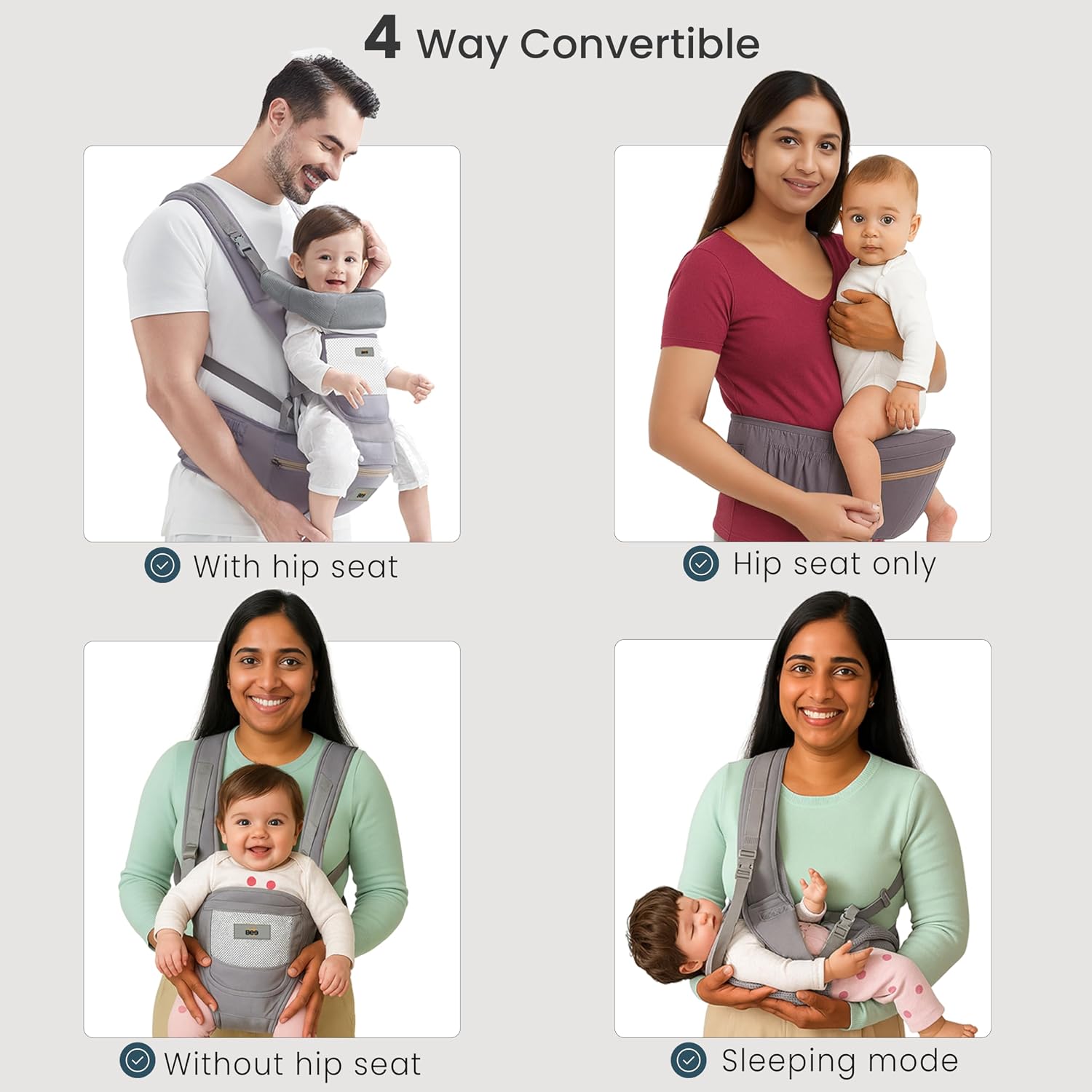 4-in-1 Hip Seat Baby Carrier