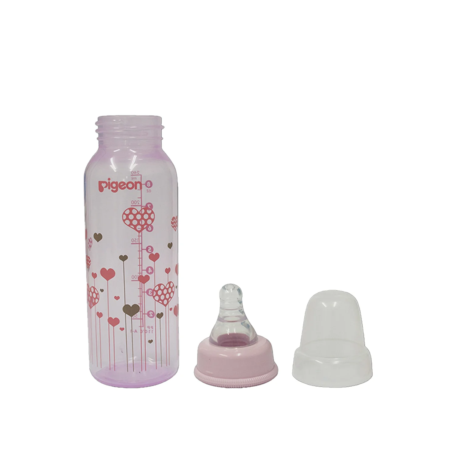 Pigeon Peristaltic Clear Nursing Bottle – 240 ml